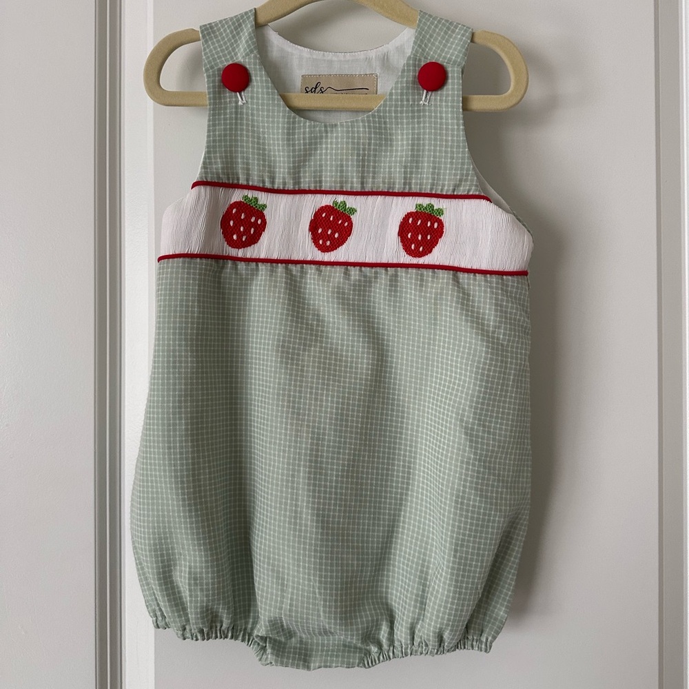 Strawberry Smocked Bubble